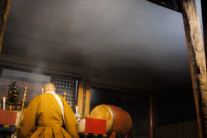 中禅寺での護摩祈祷の様子